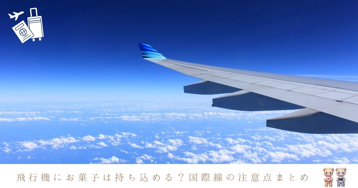飛行機にお菓子は持ち込める？国際線のルールと注意点
