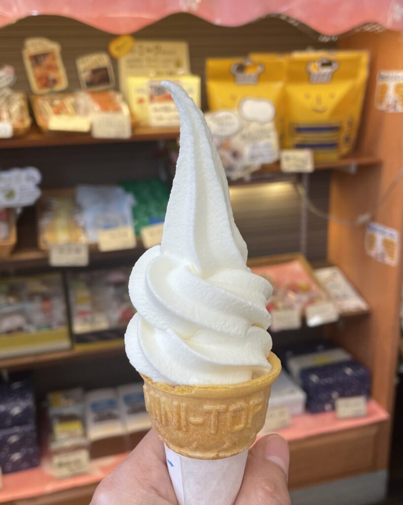 お菓子のふじいのソフトクリーム