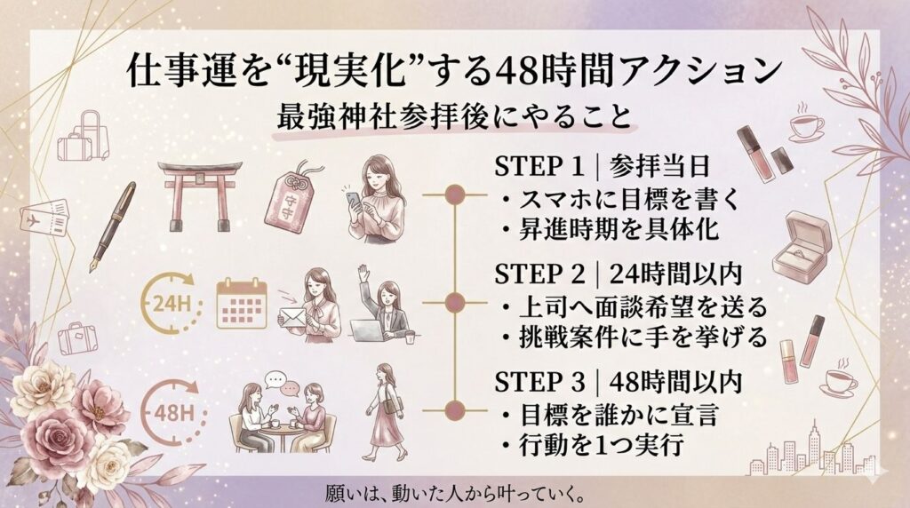 仕事運を現実化するアクション