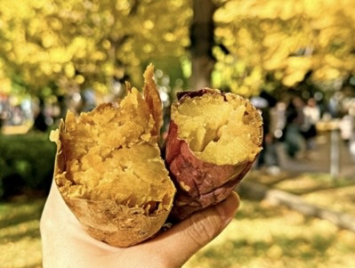 紅葉と一緒に味わう焼き芋は格別！（画像提供：さっぽろ焼き芋テラス）